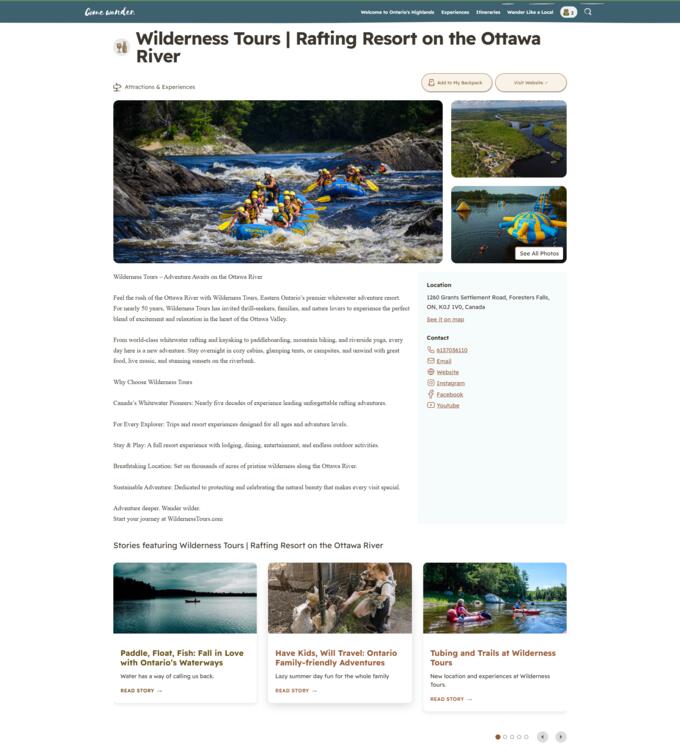 A profile page example from OHTO.ca